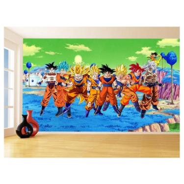 Imagem de Papel De Parede Dragon Ball Goku Vegeta Anime 3,5M Dbz388 - Você Decor