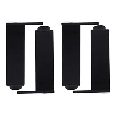 Imagem de LUOFDCLDDD Pernas de móveis, pés ajustáveis para armários, pernas de liga de alumínio, ajuste de altura, pés de substituição, para sofá, poltrona, armário, suporte de TV, conjunto de 4/preto/12 cm