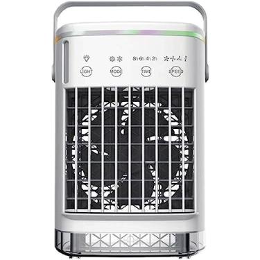 Imagem de Ventilador de pé Ventilador de mesa com 3 configurações de velocidade, ventilador de refrigeração, ventilador de spray de ar condicionado com tanque de água de 700 ml, com função de luz noturna