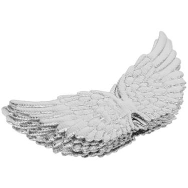 Imagem de STOBOK 12 peças de mini asas de anjo para artesanato, asas angulares de tecido para decoração, adesivos de asas de anjo 3D criativos para decoração de árvores, acessórios de artesanato
