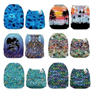 Imagem de Mama Koala 1.0 Fraldas de pano para bebês, pacote com 6 apenas capas de bolso (sem inserções) - Fraldas de bolso laváveis e reutilizáveis de tamanho único para recém-nascidos e crianças pequenas