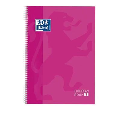 Imagem de Caderno Universitário European Book Espiral Capa Dura 5 Matérias Oxford Pink