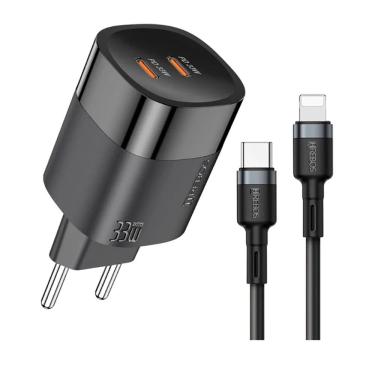 Imagem de Kit Carregador Turbo 33W Hrebos USB-C Cabo Compatível CRG223I