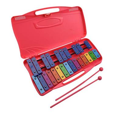 Imagem de 25 Notas Glockenspiel Xilofone Tocar à Mão Percussão Ritmo Musical Instrumento Educativo de Ensino Brinquedo com Capa 2 Baquetas para Bebê Crianças