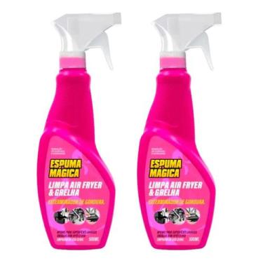 Imagem de Espuma Mágica Limpa Air Fryer e Grelha 500ml Kit 2 Unidades