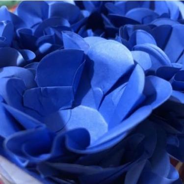 Imagem de Forminhas para Doces Finos - Kit 40/120 Formas Flor Decorativas | Ideal para Casamentos, Festas e Cupcakes (Style - Azul Royal,120)