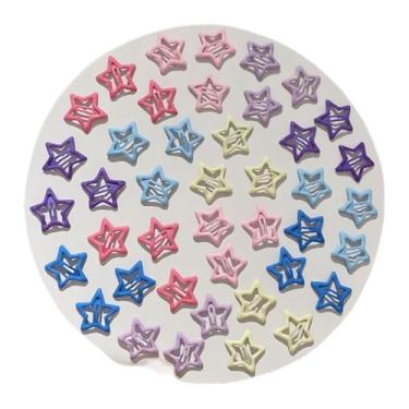 Imagem de Conjunto De Grampos Para Franja Lateral — Estilo Dopamina Em Tons Suaves Com Design De Estrelas