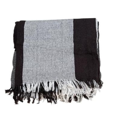 Imagem de Manta Para Sofá Decoração(Xadrez crua/cafe)