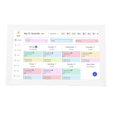 Imagem de Dpofirs Planejador de Calendário Familiar Inteligente Interativo de 15,6 Polegadas, Fácil Configuração para Famílias Ocupadas, Montagem Em Mesa de Parede, 32 GB para Casa ou Escritório (Plugue UE)