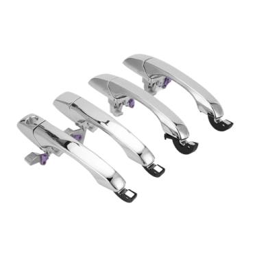 Imagem de Conjunto de 4 maçanetas externas para portas de carro, códigos 5065800AG, 4589009AG e 5065801AG, compatíveis com Chrysler 300 e 300C (2005-2010) e Dodge Magnum (2005-2008).