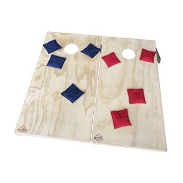 Imagem de Conjunto de Cornhole Profissional Han Delta – Inclui 2 Placas e 8 Sacos de Peixe – Escolha entre Tabuleiros de Jogo Regulação 100 cm x 50 cm ou Tabuleiro Traseiro 90 cm x 50 cm (tamanho regulamentado)