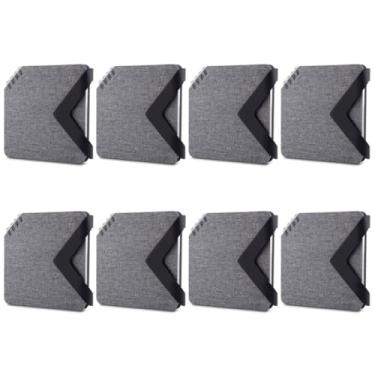 Imagem de Kit com 8 Mini Cadernos de 70 Folhas Pautadas com Fecho Magnético - Capa Cinza