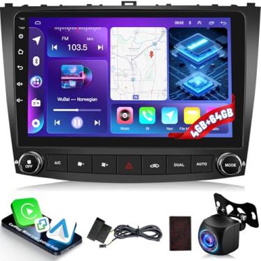 Imagem de [8 núcleos 4 + 64G] Rádio Carplay para Lexus IS250 IS300 IS350 IS220 2006-2012, tela sensível ao toque IPS de 10,1 polegadas IS250 Android estéreo - modelo de carro 3D, ventilador de refrigeração, 5G