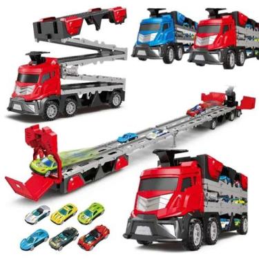 Imagem de Kit Caminhão e Carrinhos Brinquedo Infantil - Rick Imports