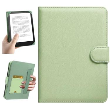 Imagem de HoYiXi Capa universal para e-readers Kindle de 6,8 polegadas, 7 polegadas compatível com Paperwhite / Kobo/BOOX T68/iReader Oceano, 6,8-7" eReaders capa protetora, compartimento para cartão integrado