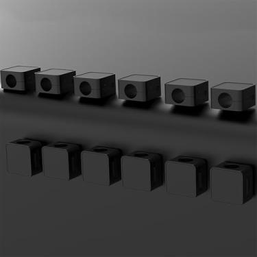 Imagem de GYX Pacote com 12 clipes magnéticos para gerenciamento de cabos USB, organizador de fios de mesa ajustável, suporte de cabo USB com suporte adesivo para cozinha, escritório, carro, mesa de cabeceira