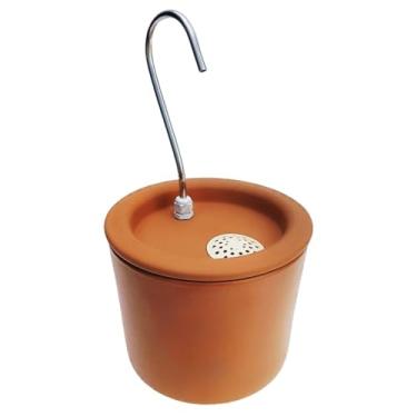 Imagem de Bebedouro Fonte para Gatos em Cerâmica - 3L com 3 Modelos Estilosos, Automático, Hidratação Segura, Anti-Odor e Fácil de Limpar, Ideal para Pets Domésticos (Bebedouro Chafariz)