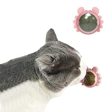 Imagem de Parede de Catnip Conjunto Brinquedo para Gato 1 Peça Comestível Licking Morder Limpeza Dentes Rotativo Indoor Decoração