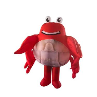 Imagem de MatGui Fantasia inflável de caranguejo para mascote, fantasia divertida, adulto, Dia dos Namorados, Natal, Halloween, cosplay, fantasia