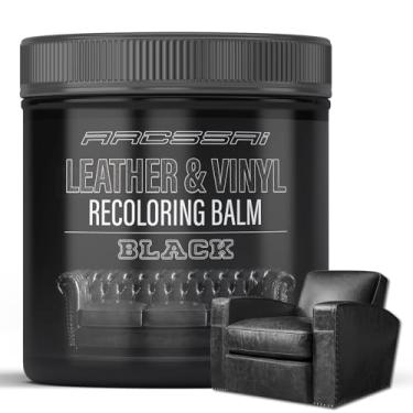 Imagem de O bálsamo de recoloração de couro original, tinta de sofá de couro, restaurador de tinta colorida de móveis para restaurar a cor e arranhões de sofás, assentos de carro, sofá, móveis (preto)