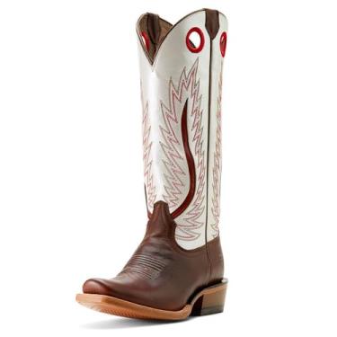 Imagem de Ariat Bota feminina Futurity Fort Worth Truly Taupe 14 In Top Cowgirl, Rich Java/branco perolado, 38
