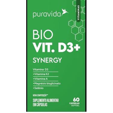 Imagem de Vitamina D3+K2 SYNERGY com 60 Cápsulas- Pura Vida
