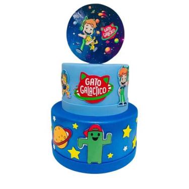 Imagem de Bolo Fake Gato Galactico