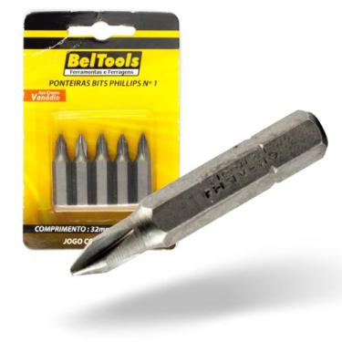 Imagem de Kit 5 Ponta Bit Phillips CV 32mm x 5/16 x N1 Beltools