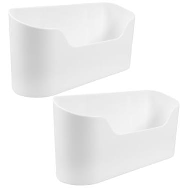 Imagem de ULTECHNOVO 2 peças de organizador de armazenamento para pendurar na parede, sem perfuração, cesto de porta de armário para maquiagem, artigos diversos, como material para cozinha, banheiro e decoração