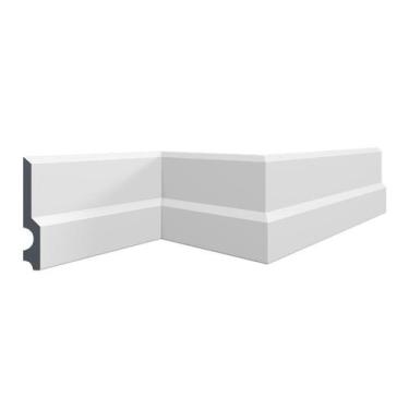 Imagem de Rodapé Perfil de Poliestireno CF14 6 m - Branco - HomEstar