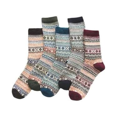 Imagem de Meias Térmicas Grossas De Inverno Para Homens, 5 Pares Para Negócios E