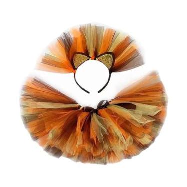 Imagem de Animal leão tutu saia roupa festa de aniversário saias de tule trajes 