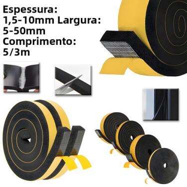 Imagem de Fita De Vedação De Espuma EVA Autoadesiva De Borracha Preta, Gasket An