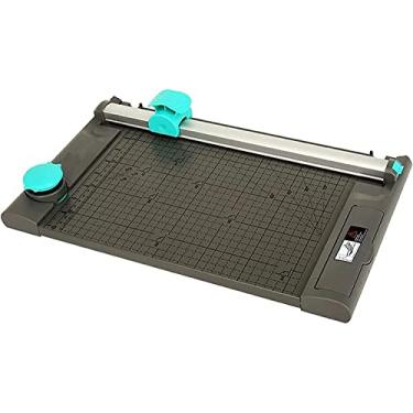 Imagem de pcagfaajmh Cortador de papel, cortador de guilhotina, cortador rotativo, portátil, multifuncional, máquina A4-A7, ferramenta de scrapbook para artesanato, fotos e artigos de papelaria