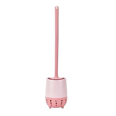 Imagem de Escova de vaso sanitário, suporte de escova de vaso sanitário, conjunto de escovas de limpeza de plástico para pendurar de plástico, durável, ferramentas de limpeza de plástico térmico para banheiro