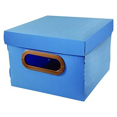 Imagem de Caixa Organizadora Linho PP Azul Claro 20 x 20 x 14.5 cm, PROTÊA, 2203.B.0005