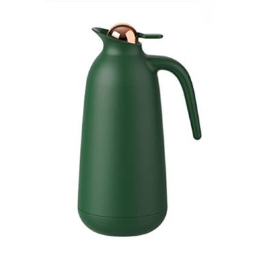 Imagem de Garrafa térmica de aço inoxidável com isolamento térmico de 1000 ml para café e chá, garrafa térmica (vermelho) (verde)