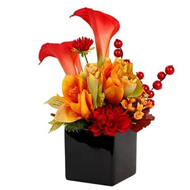 Imagem de Flores falsas flores falsas sala de estar mesa de jantar floral casa simulação decoração de flores é adequado para escritório mesa de café hotel mesa ou como um presente flores para decoração (cor: 1