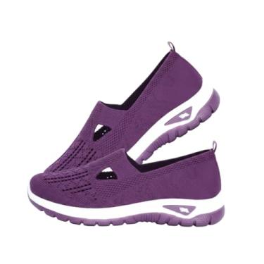 Imagem de Tênis Feminino Ortopédico Lilás Nº 37 – Respirável, Conforto, Suporte de Arco e Sola Macia para Caminhada e Corrida