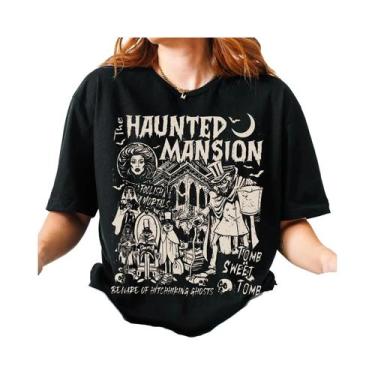 Imagem de Camiseta Disney Mansão Assombrada Retrô Da Época Assustadora - Madam L
