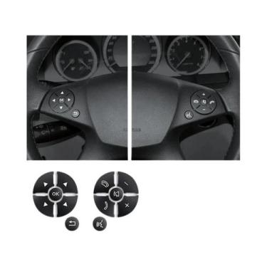 Imagem de Adesivo De Cobertura Para Botões Do Volante Preto Para Mercedes Benz C
