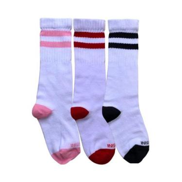 Imagem de Kit 3 Pares Meia Cano Longo 3/4 Cool Escola Órtese Cor:750Tamanho:29-3