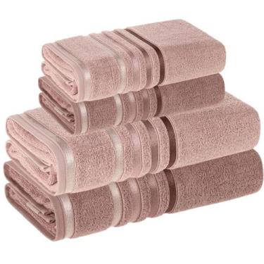 Imagem de Jogo de toalhas Banhão Gigante Karsten Lumina 4 Peças Fio Penteado, PE