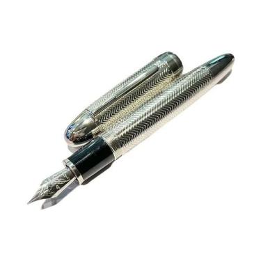 Imagem de Caneta-tinteiro De Luxo JD 129 Com Clipe Dourado E Prateado, Ponta De 