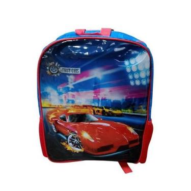 Imagem de Mochila Infantil De Costas Corrida Carros Vermelha 13 Litros - First