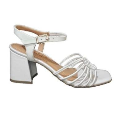Imagem de Sandalia Ramarim Em Sintetico Feminino - Branco - 37-Feminino