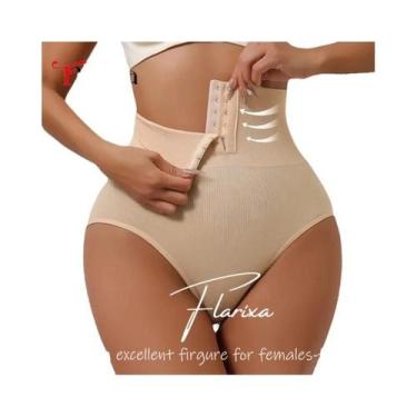 Imagem de Calcinha Modeladora Feminina Flarixa De Cintura Alta Sem Costura Com C