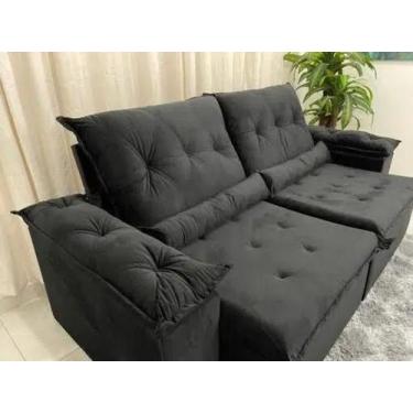 Imagem de Sofa las vegas plus 2.30 - preto - IMPERIO DECOR