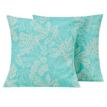 Imagem de Capa Almofada Atualle Gorgurão 1 Peça 45cm X 45cm 53% Algodão 47% Poliéster - Azul Claro