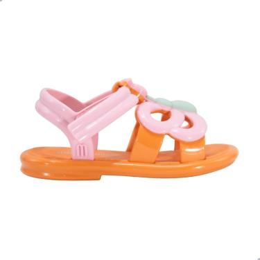 Imagem de Sandália Mini Melissa Hip Fly Baby Laranja/Rosa